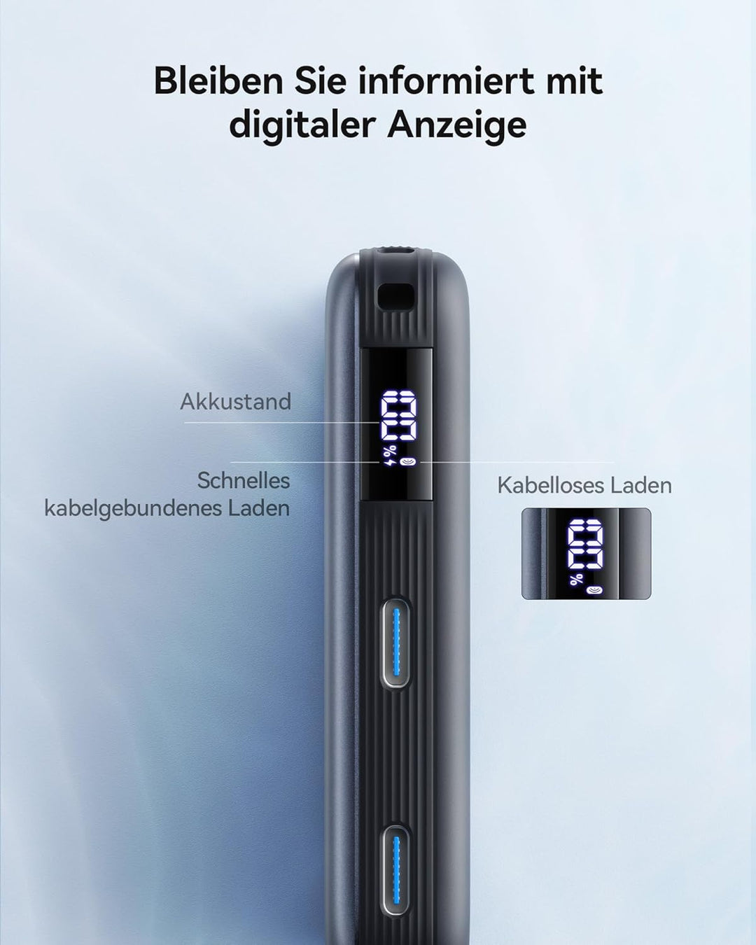 INIU for MagSafe Powerbank, Schlankstes 25W Qi2.2 10000mAh Magnetisches Ladegerät, 45W PD Schnelllad