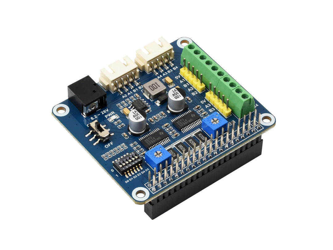 Waveshare Stepper Motor HAT for Raspberry Pi Drives Two Stepper Motors Up to 1/32 Microstepping