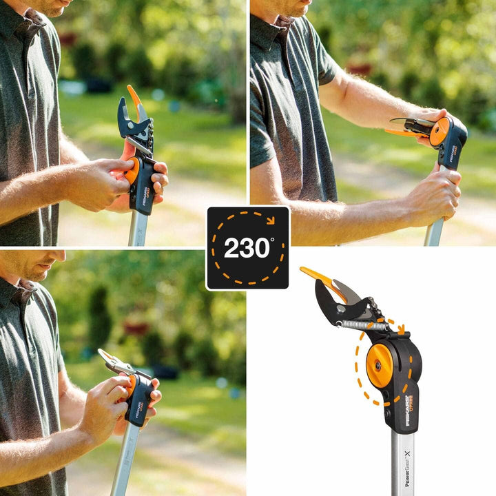 Fiskars Bypass Schneidgiraffe für frische Äste und Zweige, Antihaftbeschichtet, Stahlklinge/Aluminiu