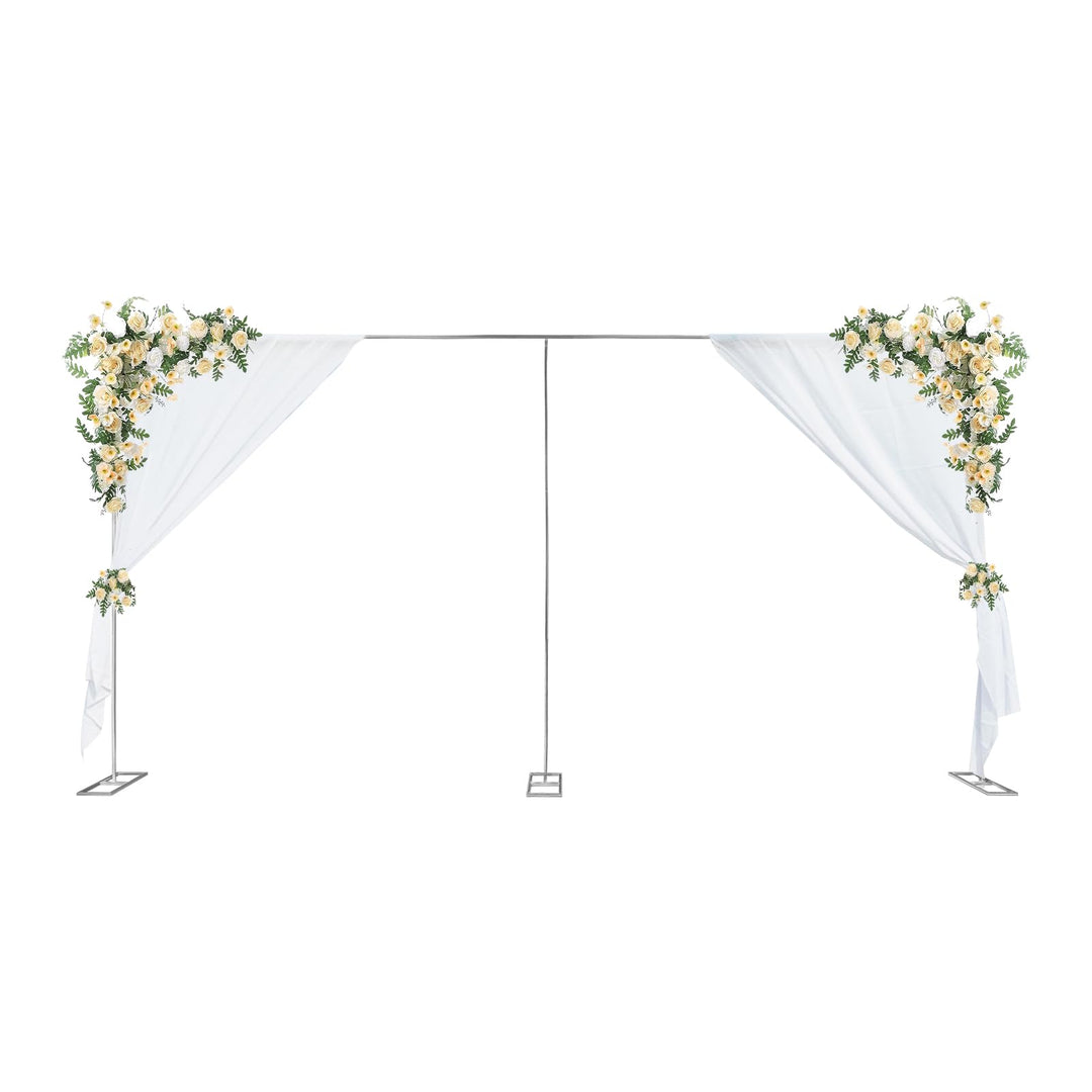 Hochzeitsständer 3x6m aus verzinktem Stahl, Verstellbarer Hintergrundständer mit 20mm Vierkantrohr &amp;