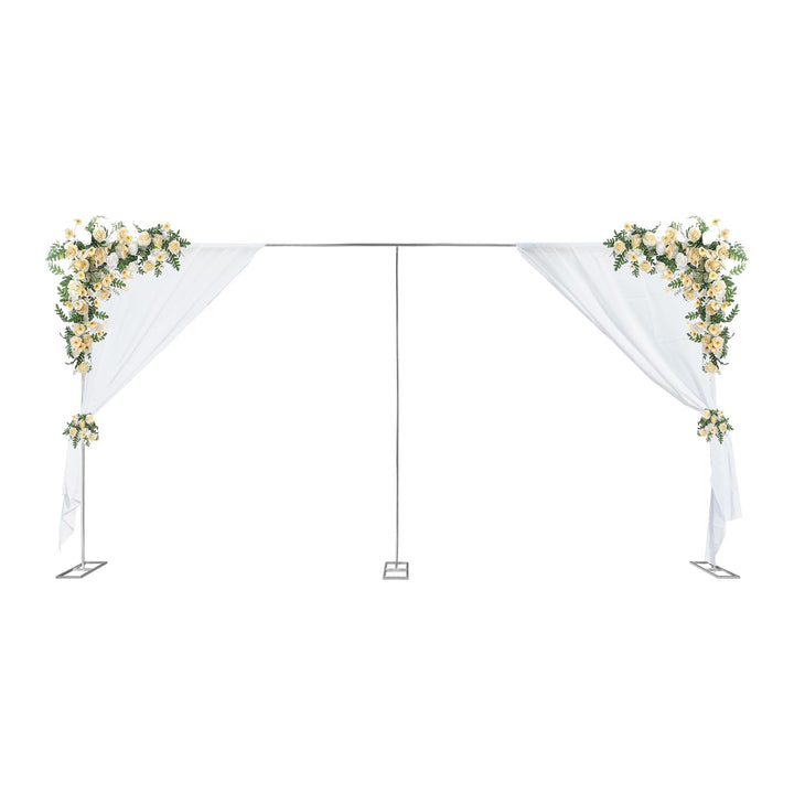 Hochzeitsständer 3x6m aus verzinktem Stahl, Verstellbarer Hintergrundständer mit 20mm Vierkantrohr &amp;