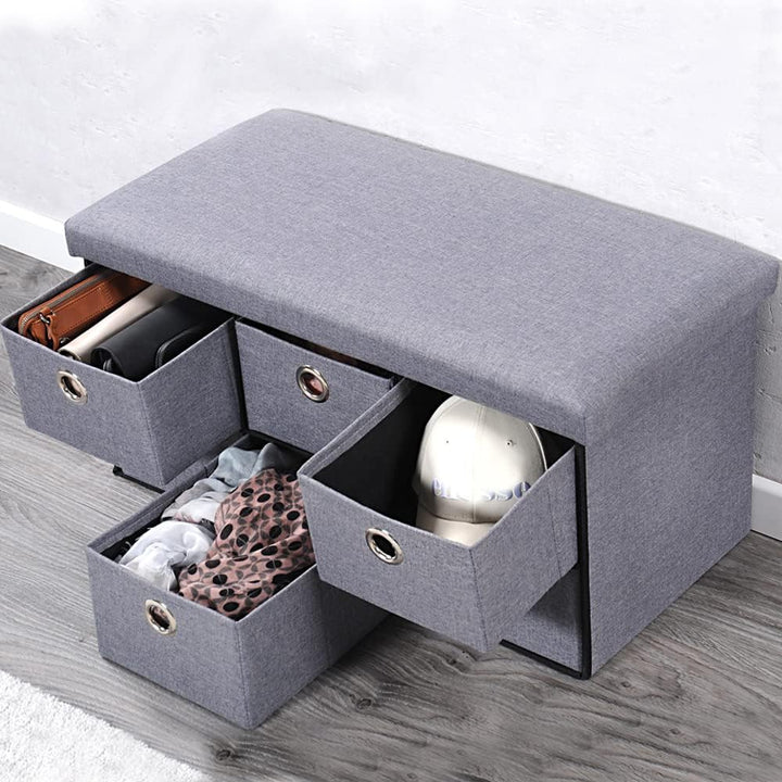 Kesper | Polsterbank, Material: Polyester, Masse: B: 76 x T: 38 x H: 38 cm, Farbe: Grau | 15950 13