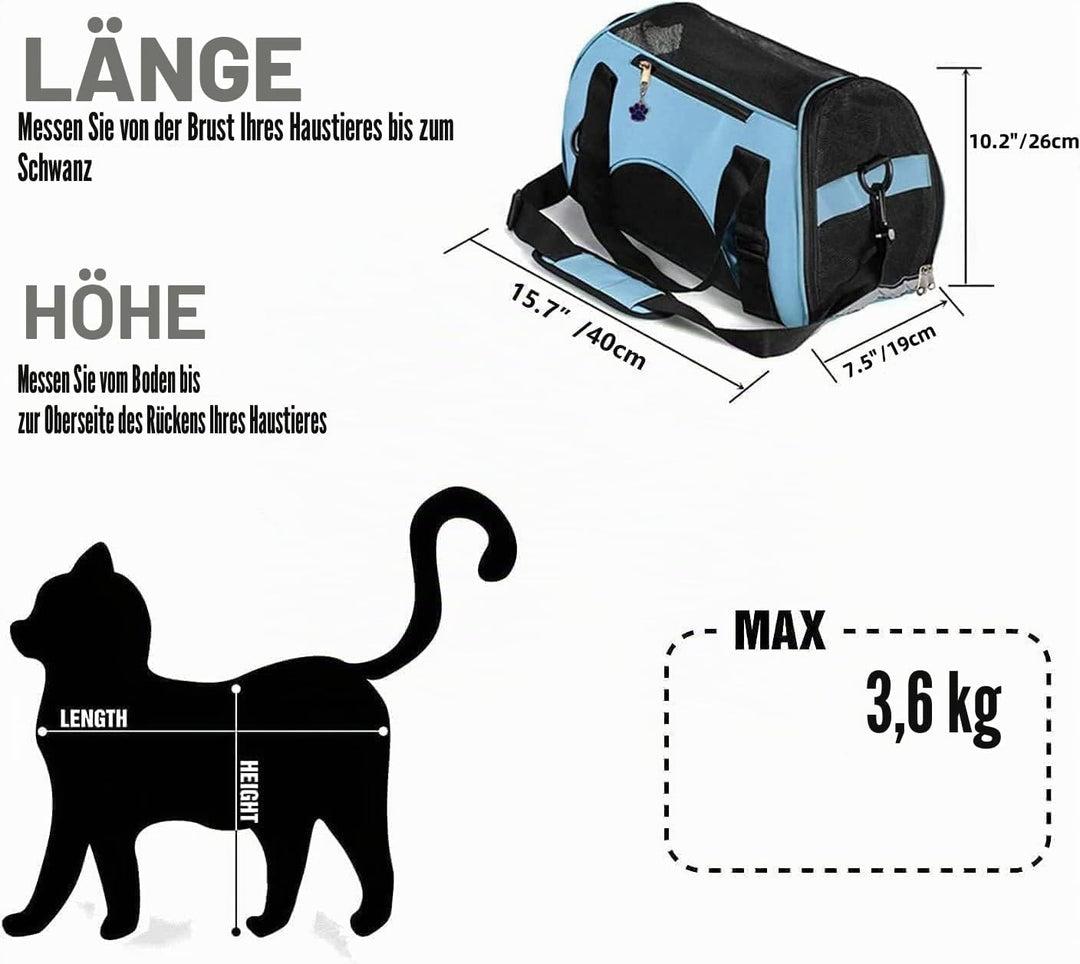 ZaneSun Cat Carrier,Soft-Sided Pet Travel Carrier for Cats,Dogs Puppy Comfort Portable Foldable Pet