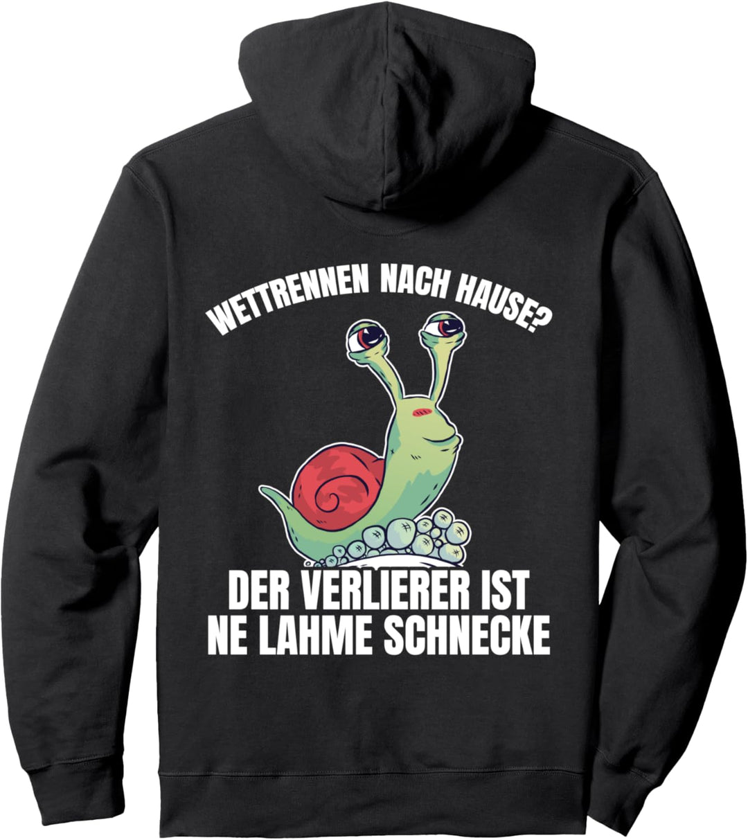 Wettrennen? Lahme Schnecke Läufer Jogger Running Spruch Pullover Hoodie