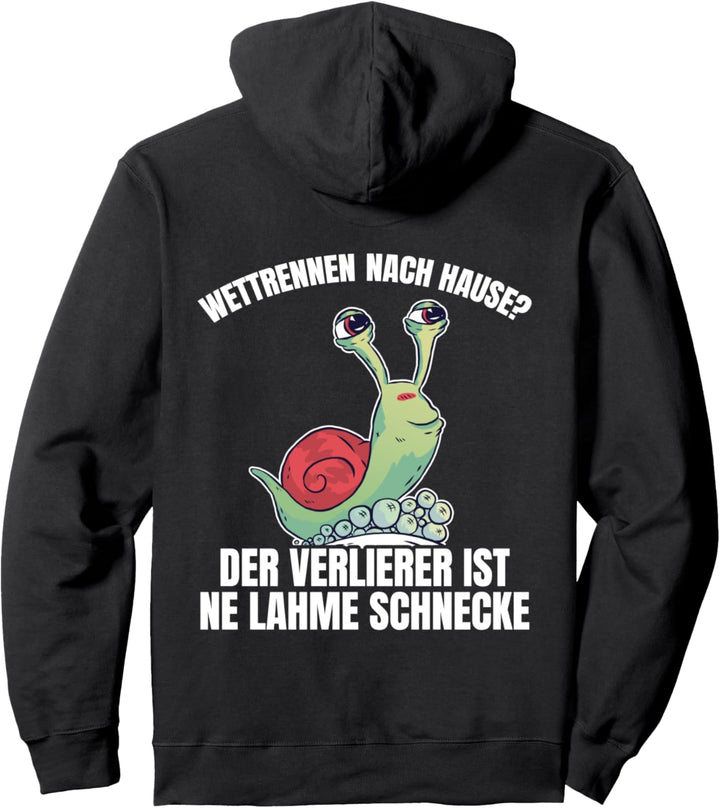 Wettrennen? Lahme Schnecke Läufer Jogger Running Spruch Pullover Hoodie