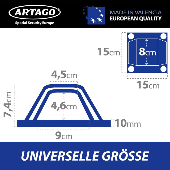 Artago 61 Bodenanker Wandanker Fahrrad Motorrad Garage, Diebstahlsicherung mit Zulassung Sold Secure