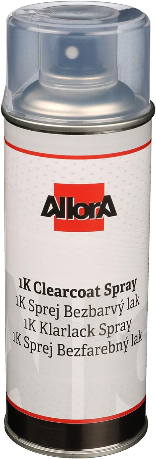 AllorA 6 x Profi 1K Klarlack in Spraydose 400ml Klarlackspray farblos + Spraydosenhandgriff