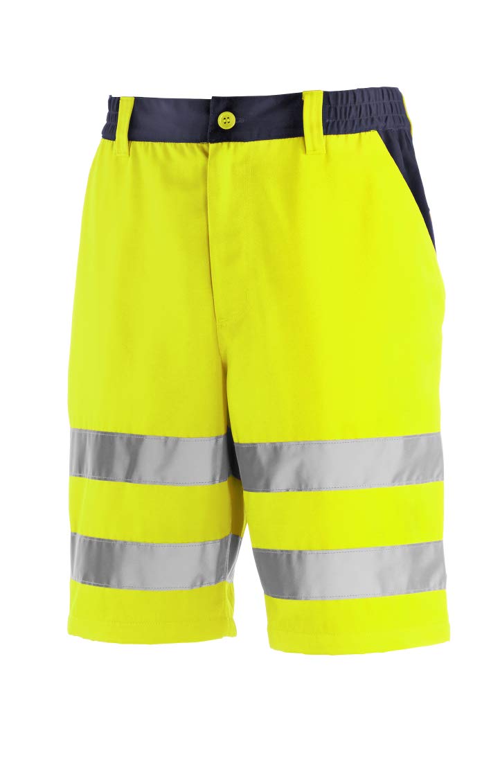 teXXor 4346-46 Warnschutz-Short "Erie", Grösse 46, Warngelb/Marineblau 46 Warngelb/Marineblau, 46 Wa