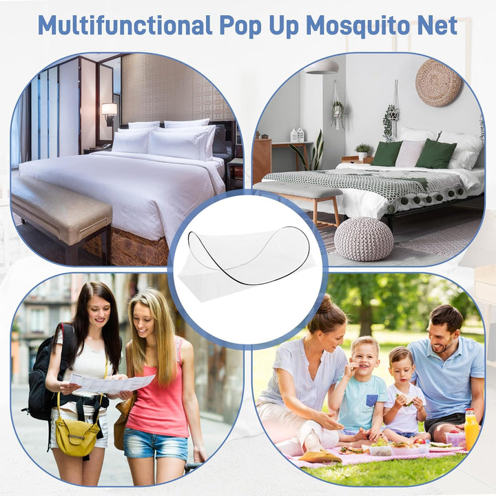 Moskitonetz Pop Up Einzelbett, 200*90*60cm, Faltbares Mosquito Netz Reise Ohne Aufhängung, Tragbares