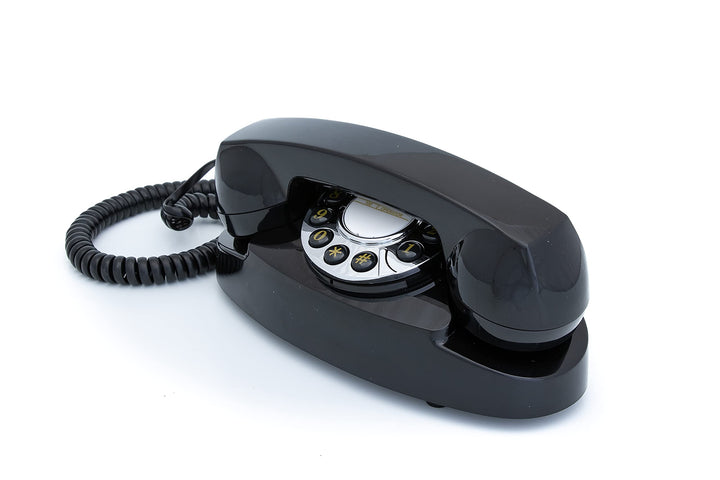 GPO Audrey Telefon mit Tasten, 1950er-Jahre-Design schwarz, schwarz
