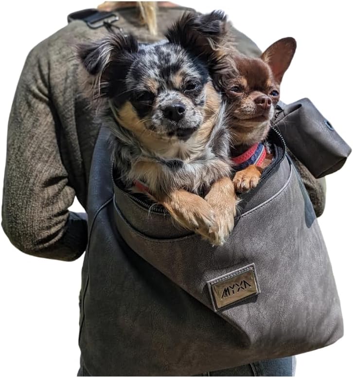 MYXA Hunderucksack Hundetragetasche für kleine Hunde Atmungsaktive und abnehmbare Dachnetz mit Reiss