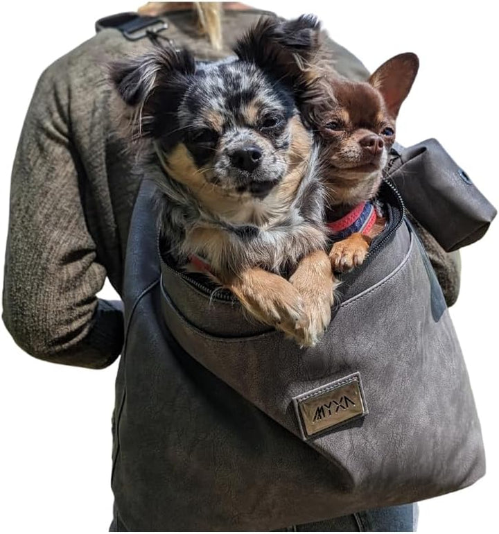 MYXA Hunderucksack Hundetragetasche für kleine Hunde Atmungsaktive und abnehmbare Dachnetz mit Reiss