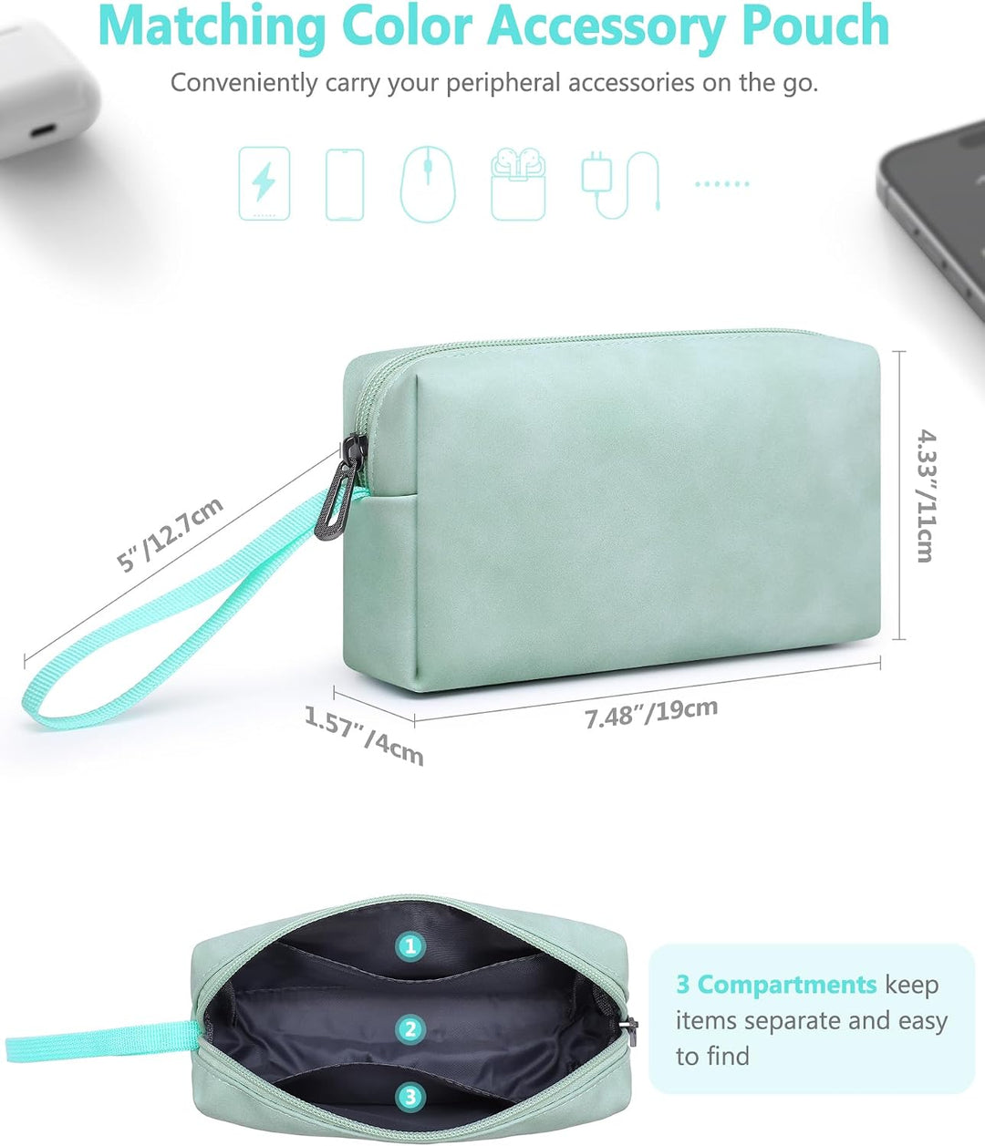 HYZUO 13 Zoll Laptop Hülle Tasche mit Ständer für MacBook Air 13 M5 A3449 M4 M3 M2 M1 2026-2018, Mac