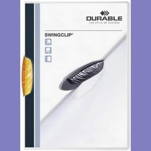 Durable Klemm-Mappe Swingclip aus PP, bis zu 30 Blatt A4, orange, 25er Packung, 226009, orange