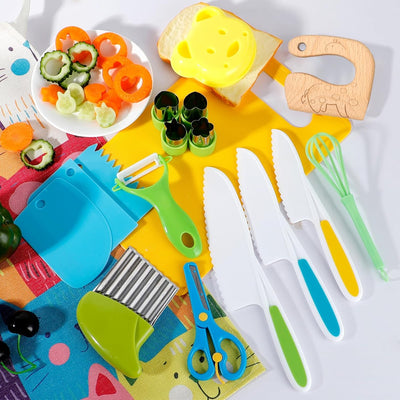 AIVORO Kindermesser ab 2 Jahre, Kindersichere Messer, Montessori Messer, Kinder Kochmesser, Sparschä