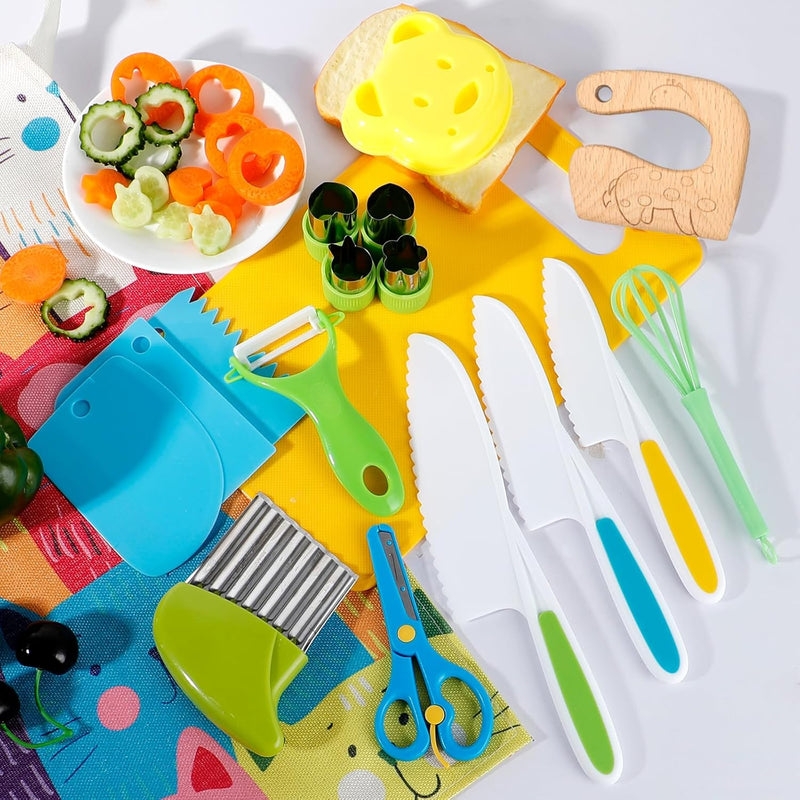 AIVORO Kindermesser ab 2 Jahre, Kindersichere Messer, Montessori Messer, Kinder Kochmesser, Sparschä