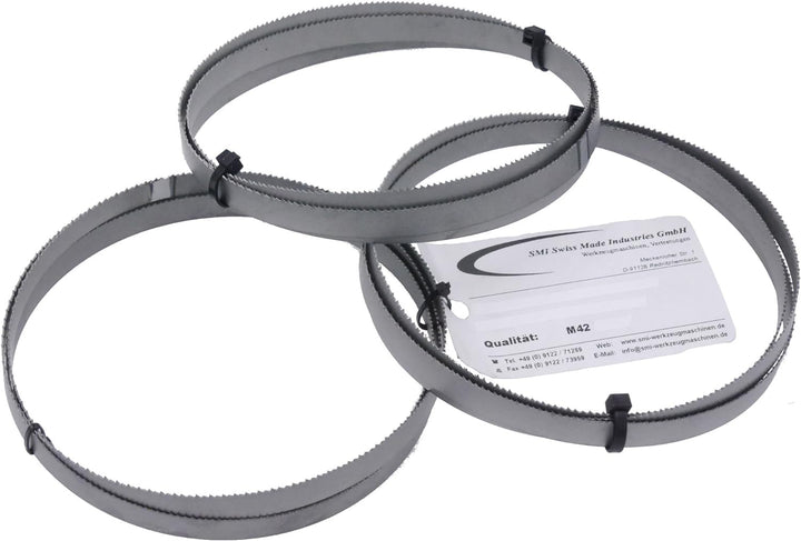 3er SET Bandsägeblatt Bi-Metall M42 Abmessung 1435 x 13 x 0,65 mm 8/12 ZpZ z.B. für Güde MBS 125 V S