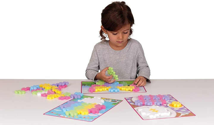 Geniales Konstruktionsspielzeug, Big Picture Puzzle Pastel, Vorlagen-Puzzle, Bausteine-Set, 60 Teile