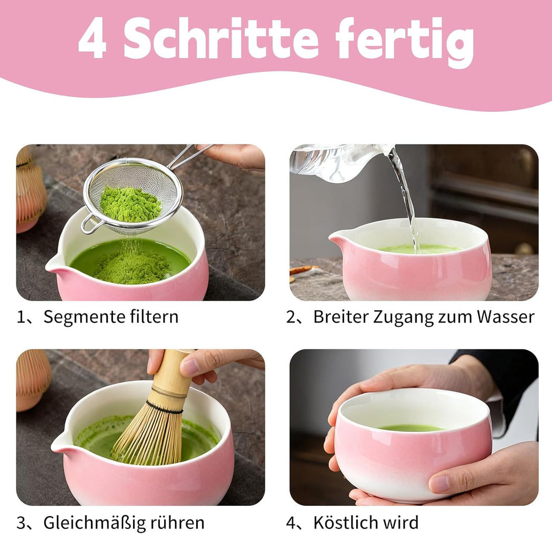 Matcha Set| Matcha Besen|Matcha Tea Set | Matcha Schale| Matcha Whisk,Schaufel, Sieb, Matcha-Besenha