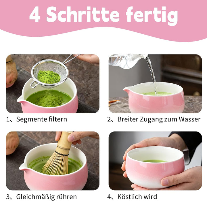 Matcha Set| Matcha Besen|Matcha Tea Set | Matcha Schale| Matcha Whisk,Schaufel, Sieb, Matcha-Besenha