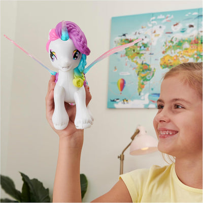 Hatchimals Interaktives Einhorn mit beweglichen Flügeln und über 60 Licht- Soundeffekten, schwarz