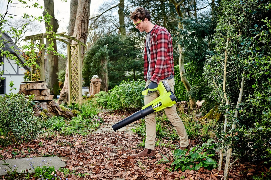 RYOBI 18 V ONE+ Akku-Laubgebläse RY18BLA-0 (145 km/h Luftgeschwindigkeit, Luftvolumen 7,1 m³/min; oh