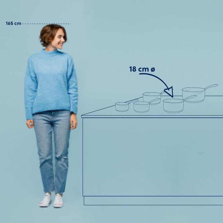 Kela 10182 Flavoria Stielkasserolle, 18/8 Stainless Steel, 1.8 liters, Edelstahl 1,8 l, 1,8 l