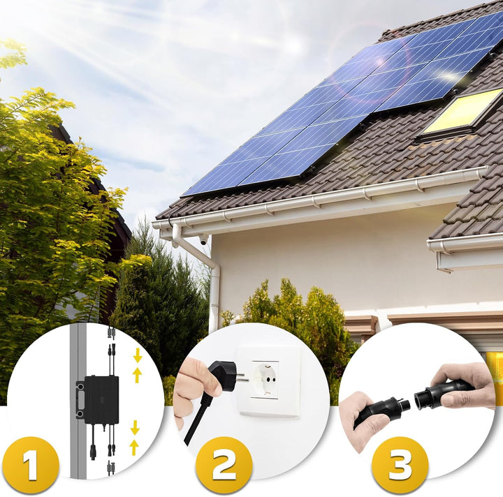 SUNNIVA® 850W Balkonkraftwerk 800W komplett Steckdose - Astro-Energy 800W Micro Wechselrichter - PV