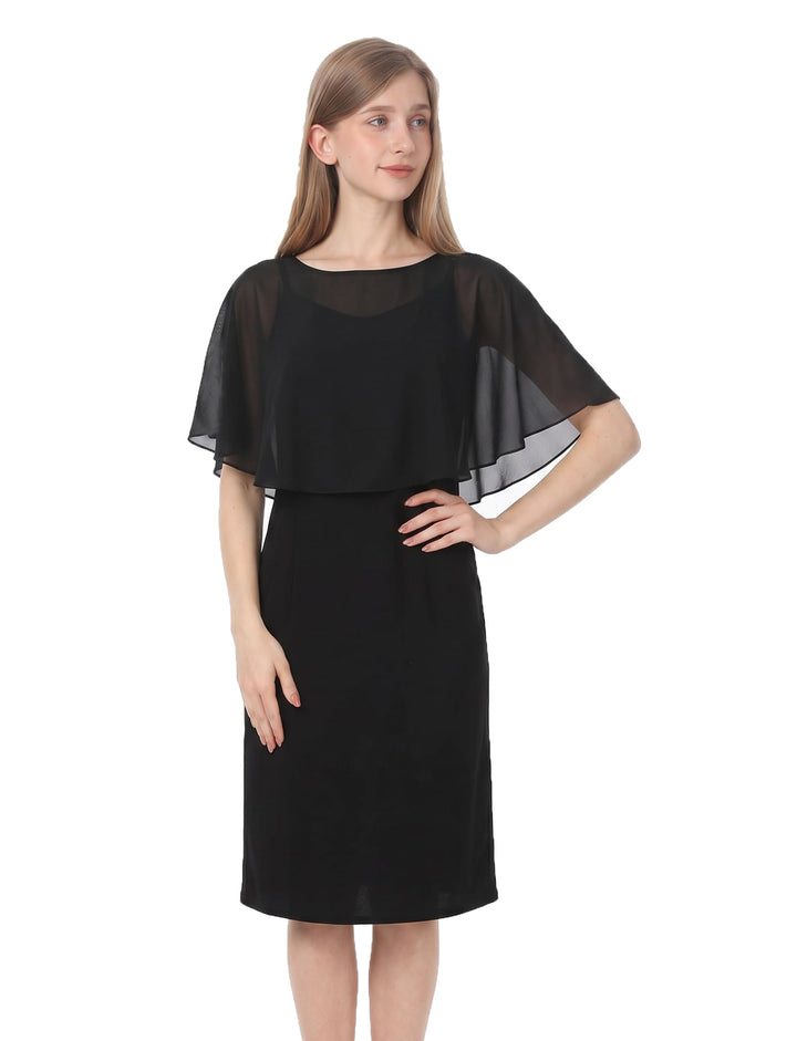 Baoqiya Umhängeschal für Damen, Schal und Wickeltuch, weicher Chiffon-Umhang für Hochzeit, Party, Ab