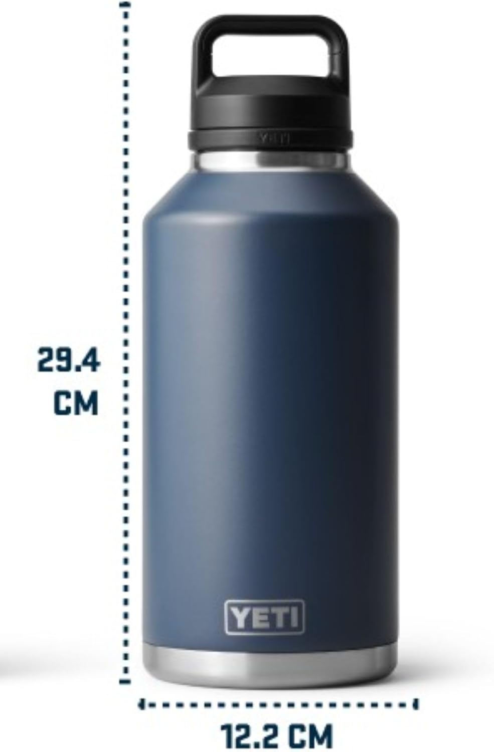 YETI Rambler Flasche Mit Chug-Verschluss, Black, 64 oz (1,9 L), Black