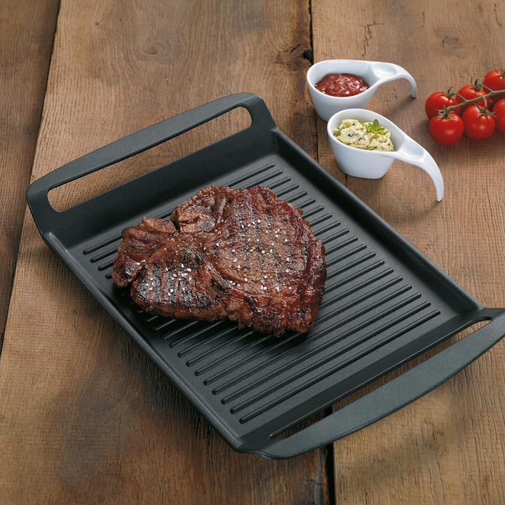 kela 11564 Grillplatte für den Herd, Aluguss 5 mm, Induktionsgeeignet, 30 x 24 cm, Kerros Grill-Plat