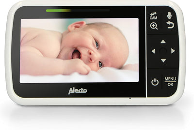 Alecto DVM149GN Babyphone mit Kamera und 4,3"-Farbbildschirm - Babyfon mit schwenkbarer Video Kamera