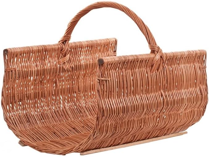 Weidenkorb für Kaminholz, oval, 60 x 48 cm, Höhe: 35/48 cm, Natur) 60x48 H: 35/48 Natur, 60x48 H: 35