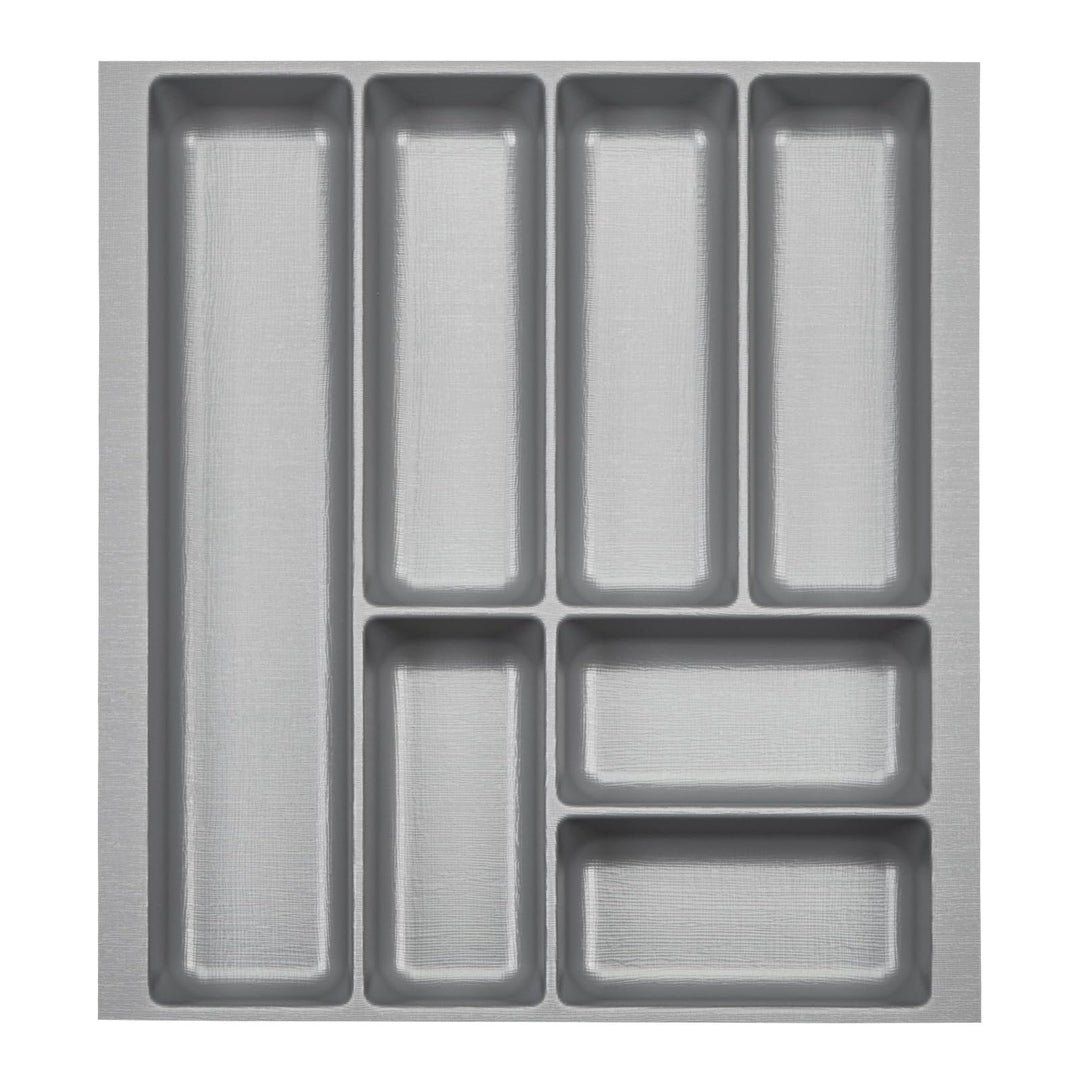 ORGA-BOX 2 Besteckeinsatz Tiefe: 461 x Breite: 409 mm silbergrau mit Canvas Struktur für 50er Nobili