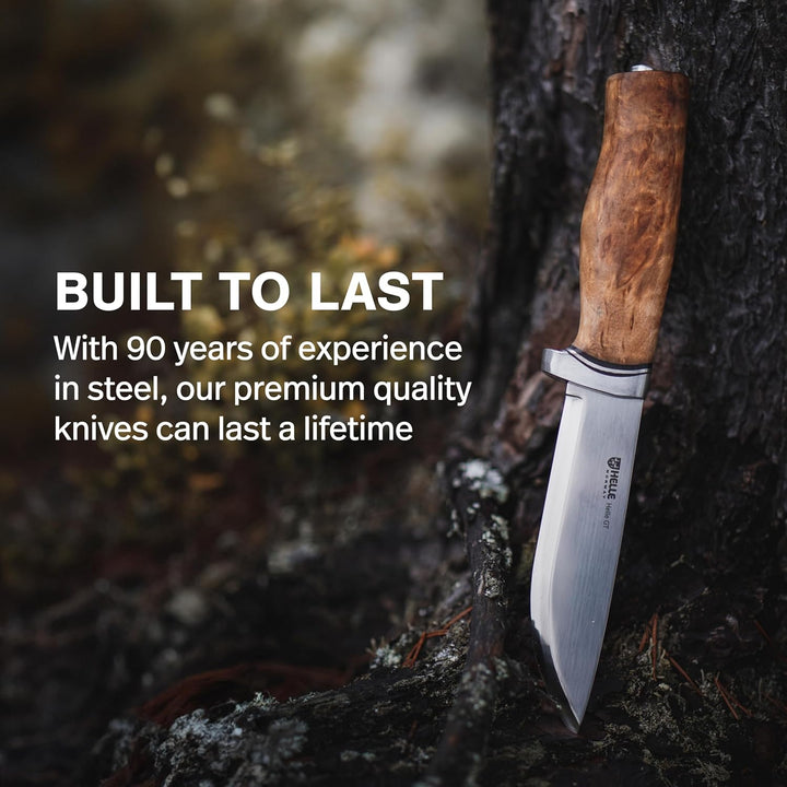 Helle GT Messer 4,84 Zoll Klinge Griff aus Gelbbirke 36 Braun