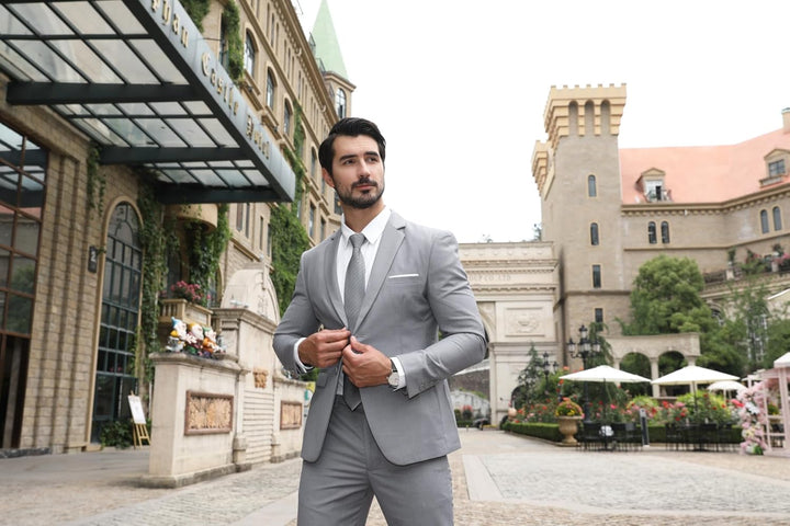 Allthemen Anzug Herren Anzug 2 Teilig Slim Fit Herrenanzug Hochzeit Anzüge Herren Modern Sakko für B
