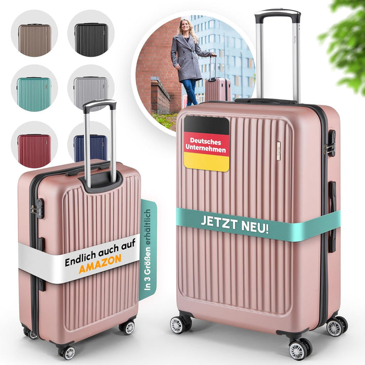 Easy Move Hartschalenkoffer Reisekoffer 64x44x26cm - Stabiler Trolley Koffer Mittelgross Gross mit 4