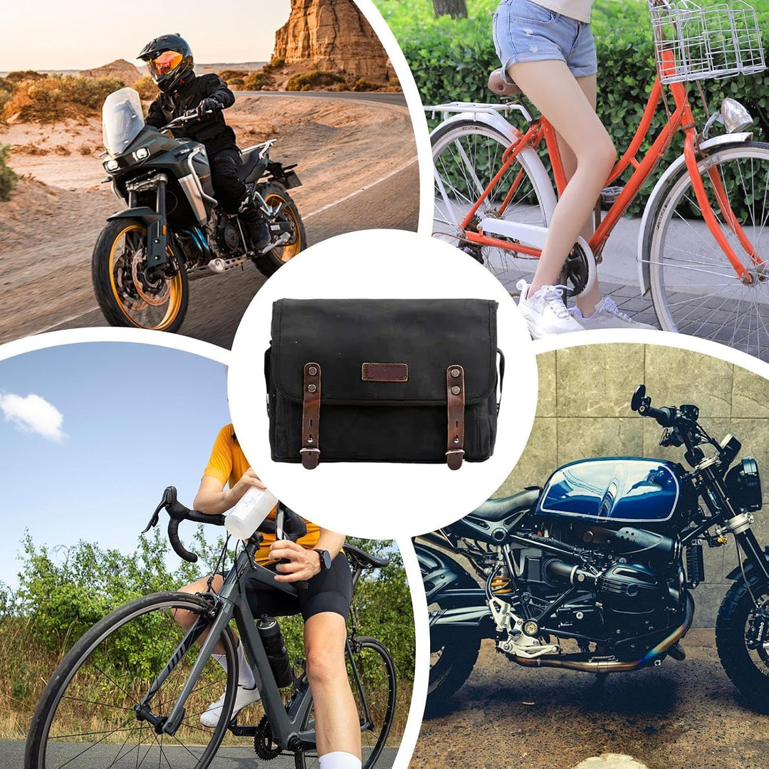 Generisch Motorrad Satteltasche Elektrofahrzeug Seitentasche Schwarz, Schwarz