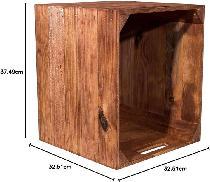 4 Kisten für Kallax Regale Fachelement aus Holz für Regale - auch einzeln schöne Deko - 32x37,5x32,5