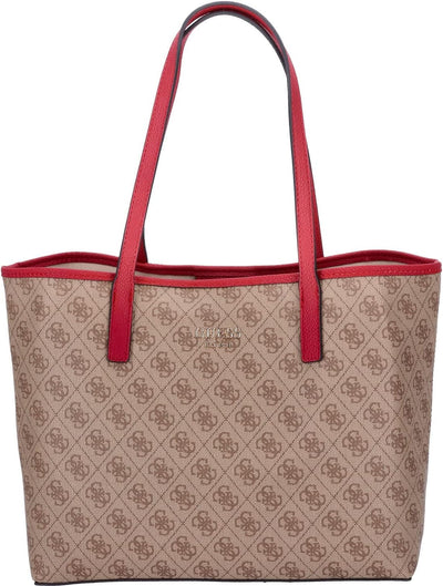 GUESS Damen Vikky Tote Bag Braun, Braun