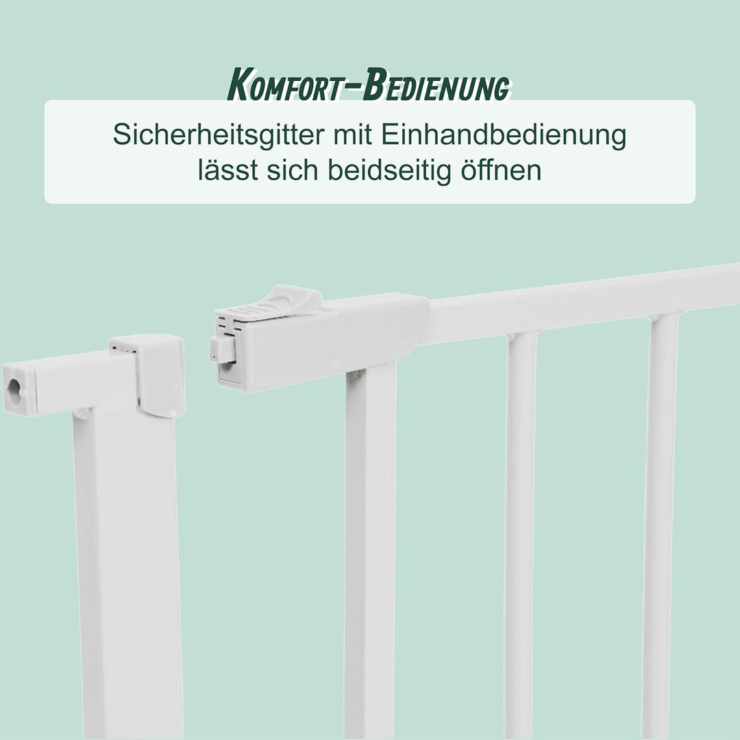 Relaxdays Treppenschutzgitter, 95–100 cm, ohne Bohren, Baby &amp; Kleinkind, Treppe &amp; Tür, Türschutzgitt