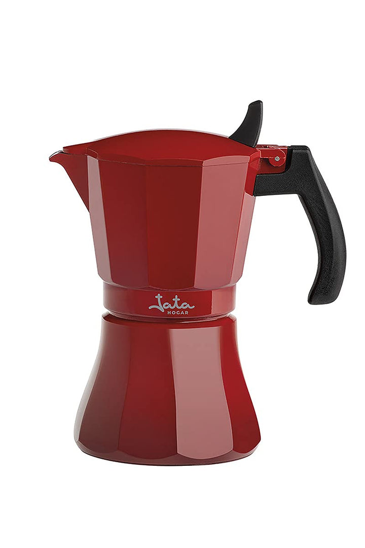 Jata HOGAR HCAF2006 Espressokocher für 6 Tassen, Aluminium, für alle Herdarten, auch Induktion, spez