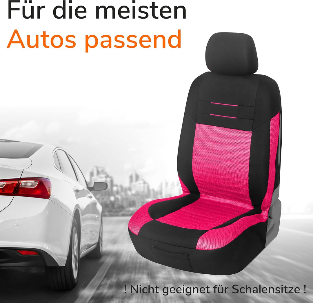 Upgrade4cars Autositzbezüge Set Universal Version 2026 | Auto-Schonbezüge für die Vordersitze & Rück