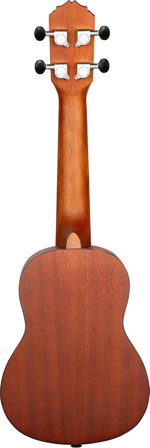 Ortega Guitars Soprano Ukulele - Bonfire Series - Fichtendecke mit lasergaviertem Motiv (RU5-SO)