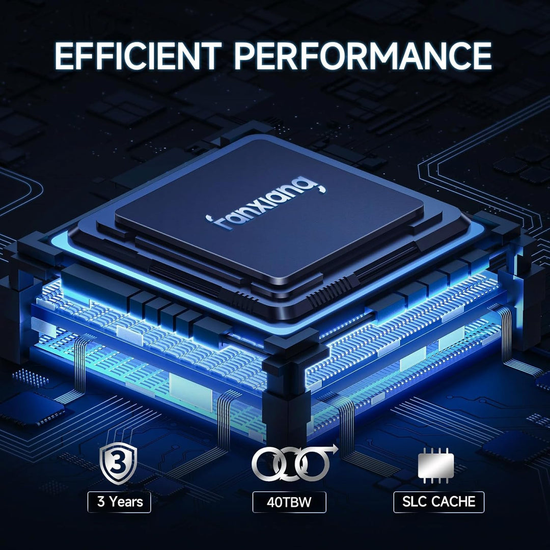 fanxiang M.2 SATA SSD 512GB 2280 Interne Festplatte mit SLC Cache, Hochgeschwindigkeits SSD M2, Lese
