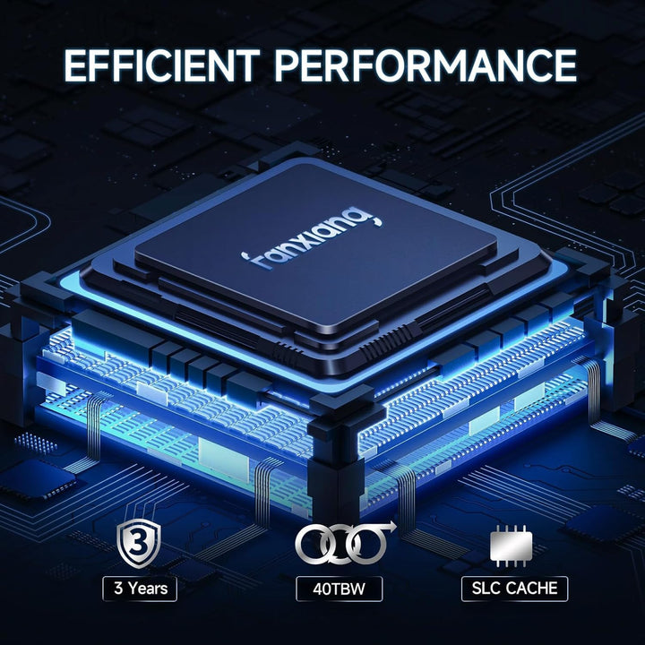 fanxiang M.2 SATA SSD 512GB 2280 Interne Festplatte mit SLC Cache, Hochgeschwindigkeits SSD M2, Lese