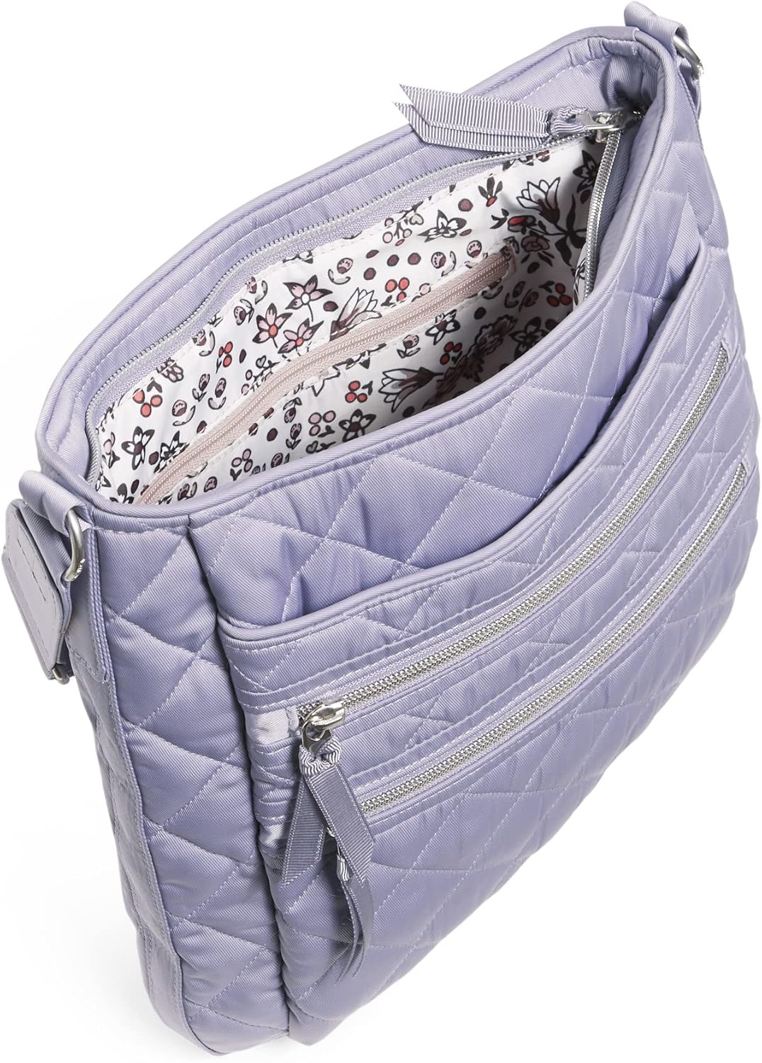 Vera Bradley Damen-Crossbody-Geldbörse aus Performance-Twill mit Dreifachreissverschluss Einheitsgrö