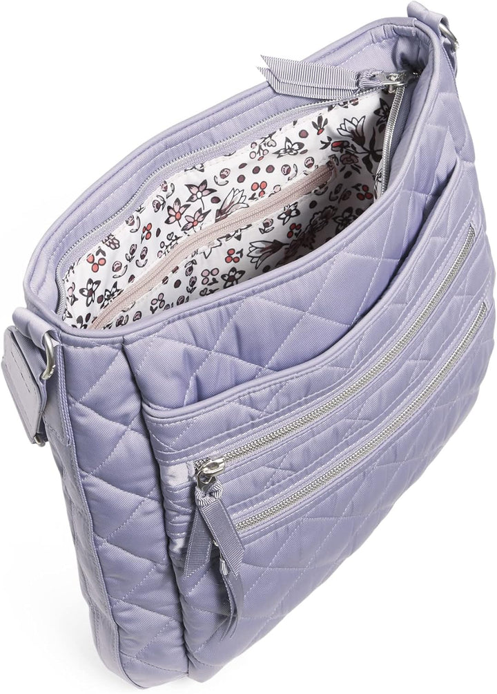 Vera Bradley Damen-Crossbody-Geldbörse aus Performance-Twill mit Dreifachreissverschluss Einheitsgrö