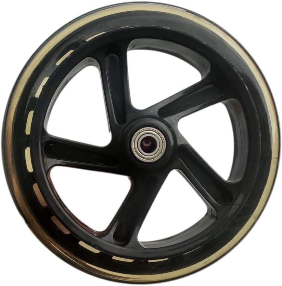 2er-Pack Scooter-Rad, 125mm - 200mm Scooter-Räder mit Lagern für Scooter, Rollschuhe, Trolleys, Loch