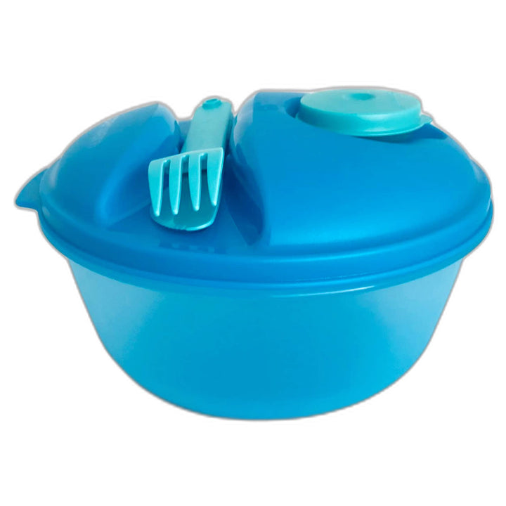 Tupperware to Go Salat&Go 1,5 L blau türkis A157 Salat & Go mit Besteck Picknick und Dressingbecher